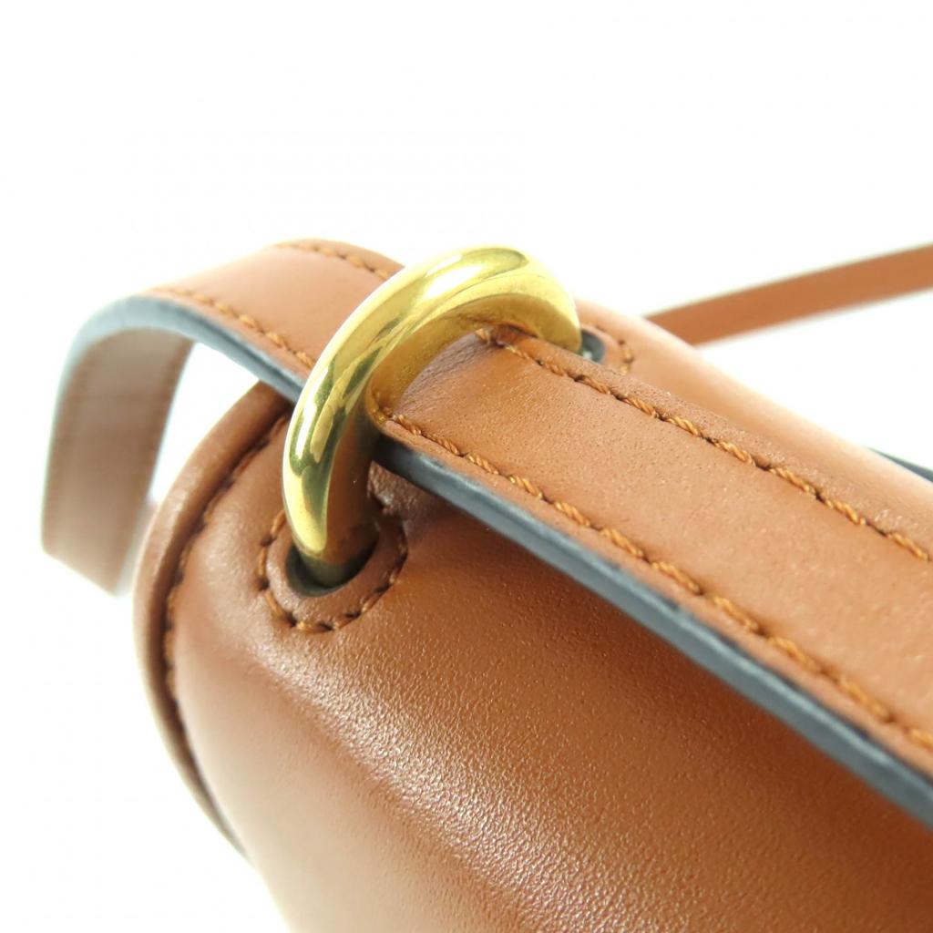 Excellent FENDI Shoulder Bag C'mon Small Brown Leather Women 8BS082 Used