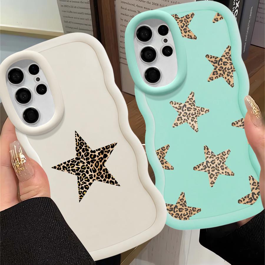 Leopard Star Design Case for Samsung Galaxy S21 S22 Ultra S23 Plus S20 FE S24 S25 A26 A25 Soft Phone Cover A55 A35 A24 A36 A54