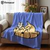 Dog & Mouse Buddy Lightweight Microfiber Soft Christmas Fleece Blanket Warm Cozy Throw for Bed Sofa Office Travel All Season
