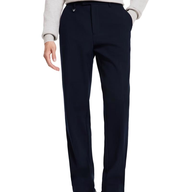 Jiumuwang Men s Easy-Care Fleece-Lined Straight-Leg Dress Pants 185/102C