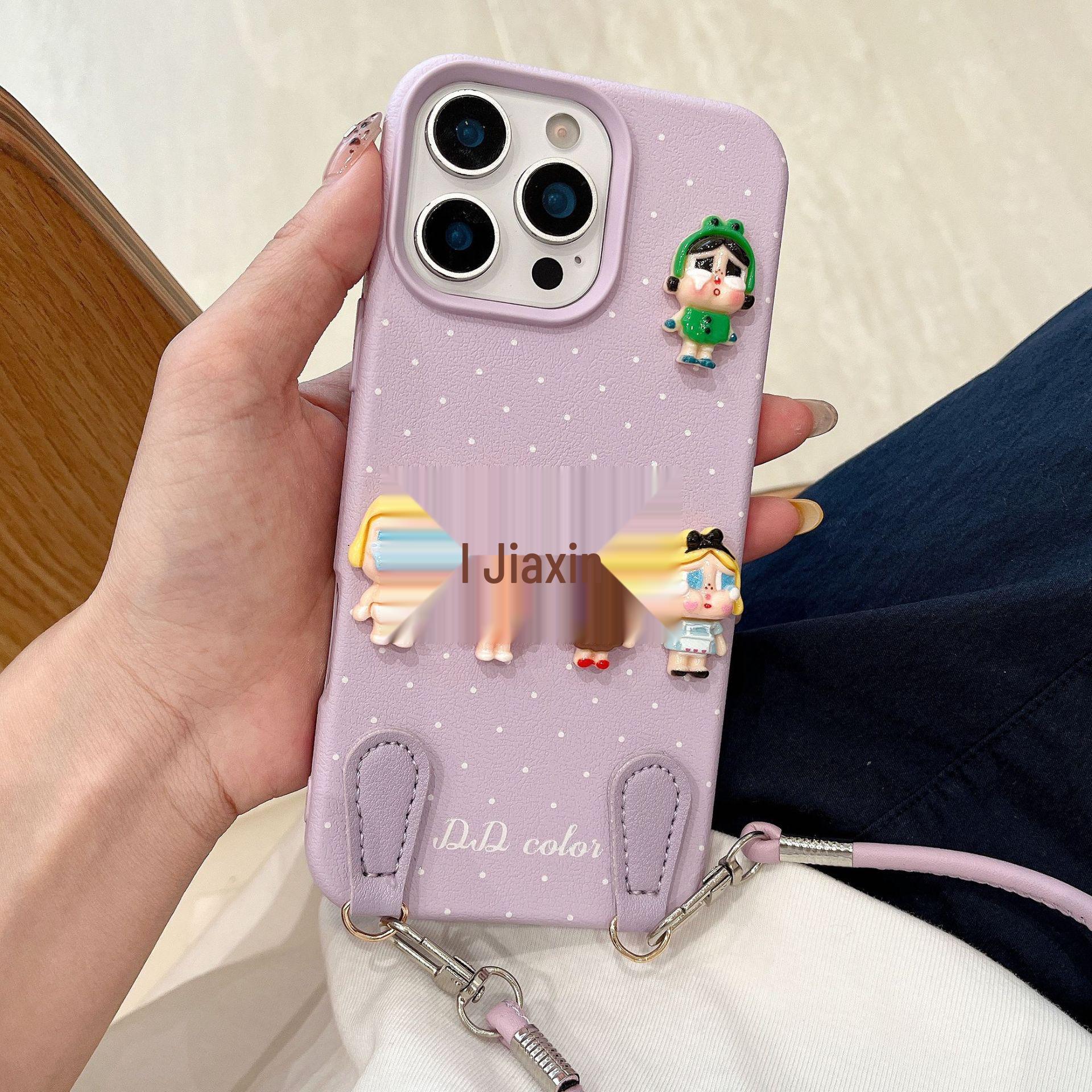 

3D Crying Baby Doll iPhone 17 Pro Max Case with Lanyard, Fits Models 13-15, High-End Design. iPhone 17 Pro Max