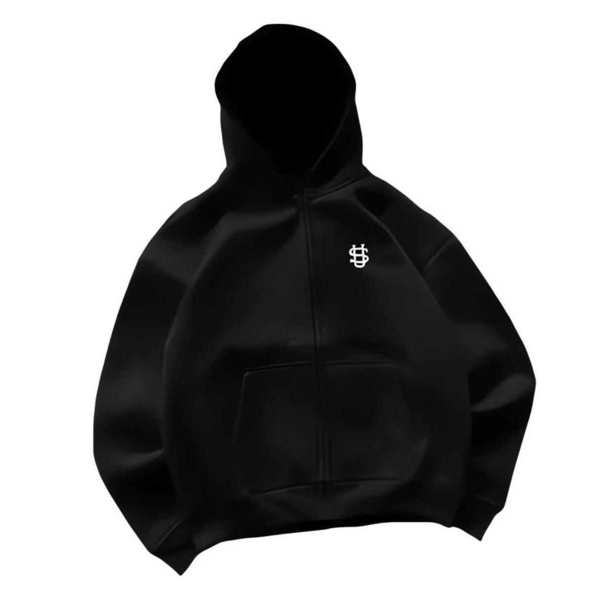 DRIPX Mode Stickerei Harajuku Y2K Reißverschluss Hoodie Street Y2K Neuer Punk Sportbekleidung Unisex Lässiger Hoodie L schwarz