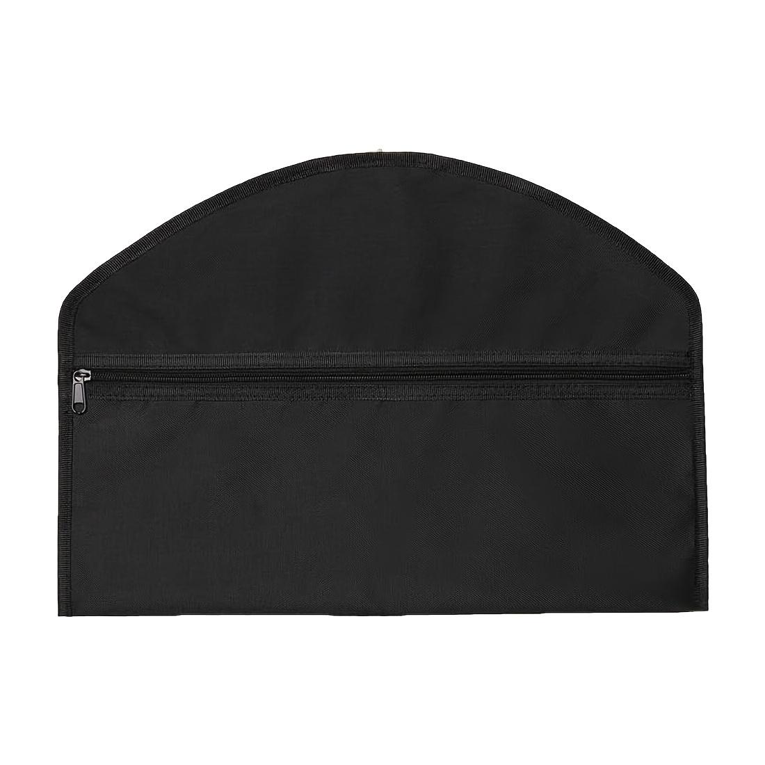 

1pc Hidden Storage Hanger Bag - Black Fabric/Polyester Organizer for Money, Documents, Bills, Watches & More - Secure & Discreet Wardrobe Solution 1 чёрный