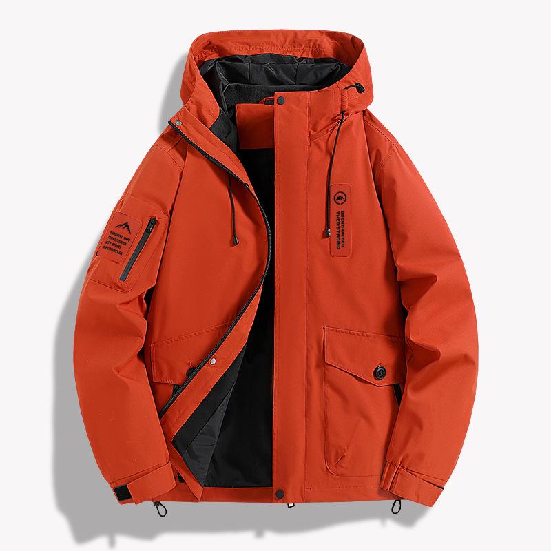 Мужская куртка с капюшоном, Весенняя унисекс функциональная ветрозащитная альпинистская куртка, Мужская уличная ветрозащитная и водонепроницаемая куртка S красный
