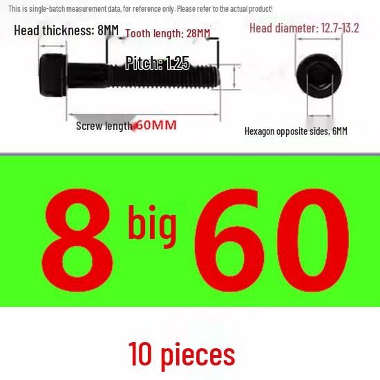 High-Strength Grade 12.9 Internal Hex Head Screws M1.4-M20