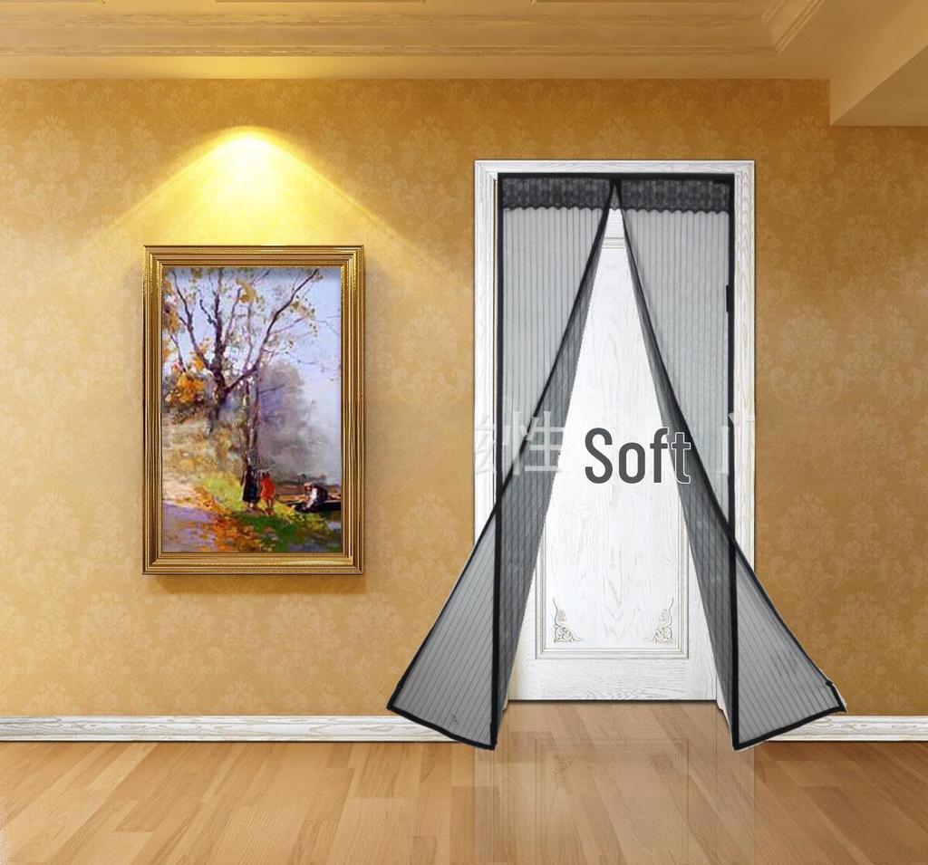 Magnetic Striped Anti-Mosquito Soft Screen Door Curtain