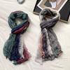 Women's Winter High-end Sense of Scarf New Warm and Cold-proof Scarf  Versatile Solid Color Wrinkle Scarf Shawl