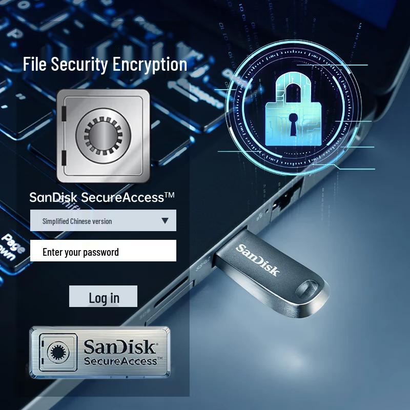 SanDisk CZ74 Encrypted USB 3.1 Flash Drive