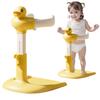 Support de Douche pour Bébé Hauteur Largeur Réglable Base Antidérapante Support de Bain pour Bébé Design Canard Portable Support de Bain pour Tout-Petit