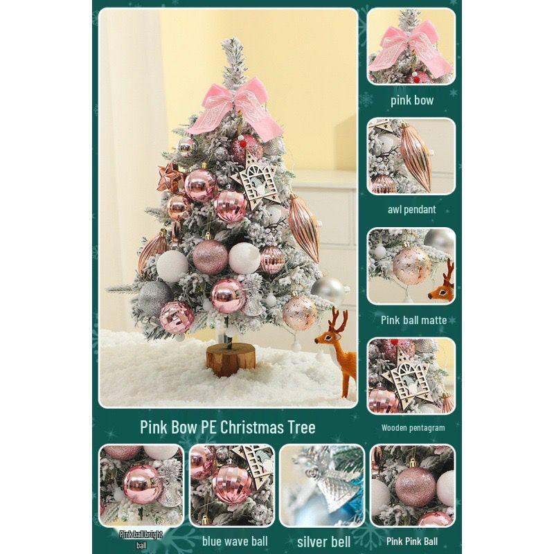 Светящийся Большой Набор Рождественской Елки с Зашифрованными Украшениями для Домашнего Декора и Реквизита для Фото