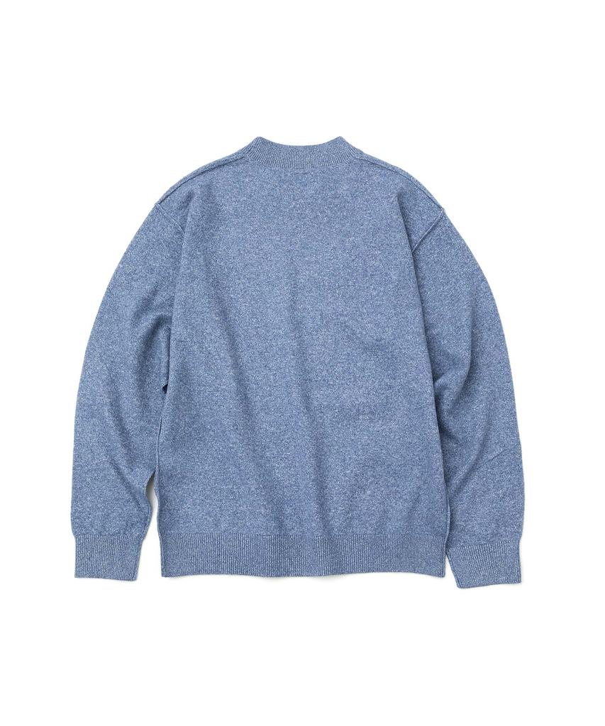 WMC Minimal Semi Mock Neck Knit_Light Blue