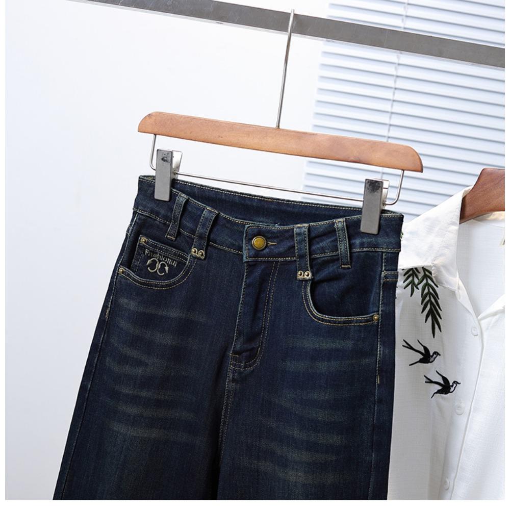 Dimanaf 2025 Mărimi Mari Toamnă Femei Blugi Pantaloni Denim Femei Elastic Basic Talie Înaltă Pantaloni Mărimi Mari Pantaloni Fashion 5XL