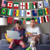 48 Internationale Länderflaggen Banner-Girlande für Fußball-Dekoration Multinationale Flaggen-Girlande für Outdoor-Indoor-Veranstaltungen Partys und Feiern