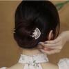 Metal Pearl Hairpin U-shaped U-shaped Hairpin New Pearl Pendant HairClip  Women Girl