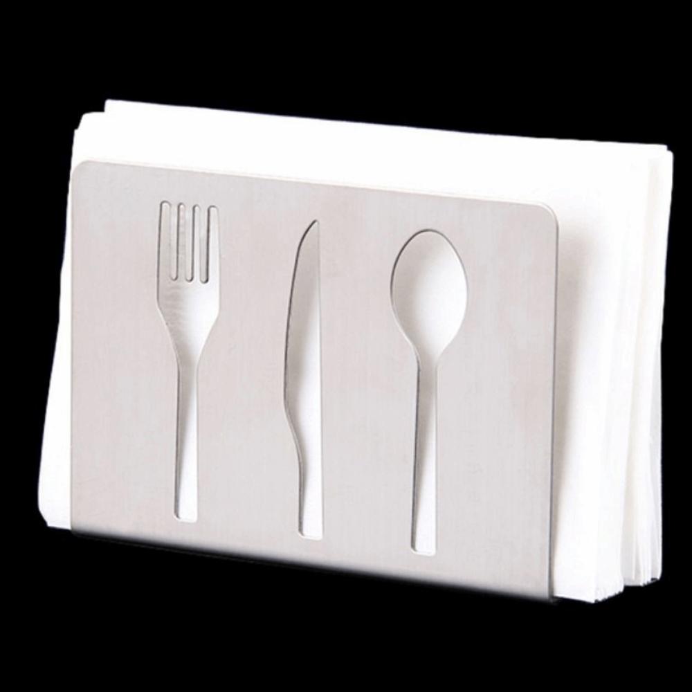 Rustproof Napkin Container Stainless Steel Napkin Storage Rack Modern Tissue Dispenser Hotel Use
