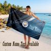 Manchester City Design Strandtuch Mit individuellem Text Großes Handtuch für den Strandurlaub