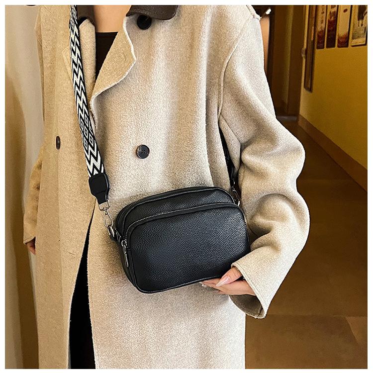 Minimalist Multi Layer Faux Leather Shoulder Bag Fashion Crossbody Purse for Women KTB