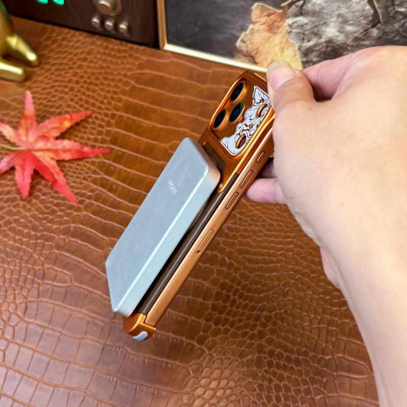 iPhone 14 Pro Max Walnut Wood Case with Magnetic Stand
