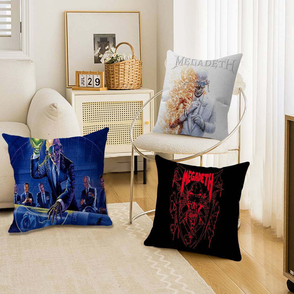 M-Megadeths Heavy Metal Rock Band Pillow Cover Design Cushion Cover Decor Holiday Decorati
