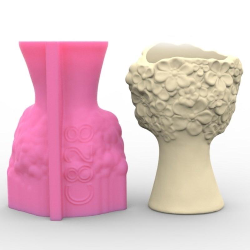 Silicone Flower Vase Molds Concrete Molds Artistic Human Figure Shape Silicone Planter Molds Succulent Planter Molds