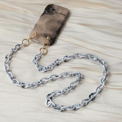 New Phone Accessory Detachable Chain Solid Crossbody Patch Strap Mobile Phone Case Chain Acrylic Shoulder Lanyard Hanging Chains