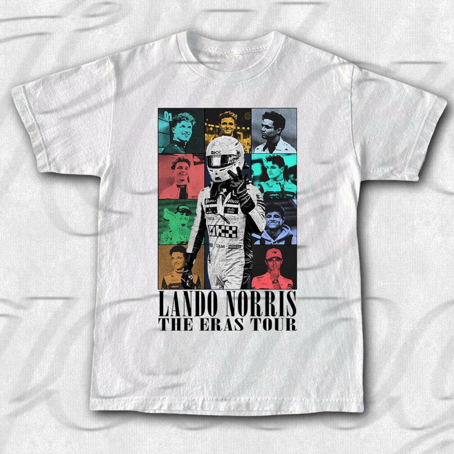 Lando Norris F1 T-Shirt: The Eras Tour Vintage Unisex Tee FD XL
