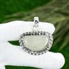 925 Silver Crescent Natural Moonstone Bezel Mother Birthday Handcrafted Pendant