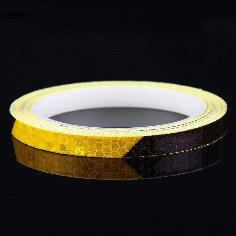 1Cm*8M Bike Stickers Reflective Tape Cycling Fluorescent Reflect Strip Adhesive Tape For Bicycle Warning Safety Bike Accessories
