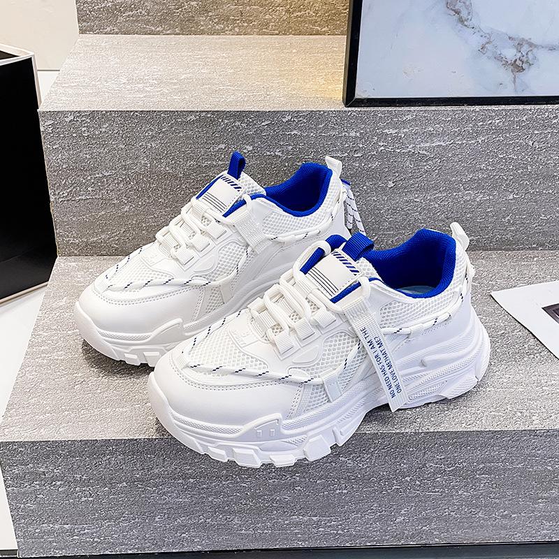 Sneakers Women's Shoes 2025 New Spring and Summer High-value Platform White Shoes Versatile Dad Shoes Casual Breathable Trendy Shoes