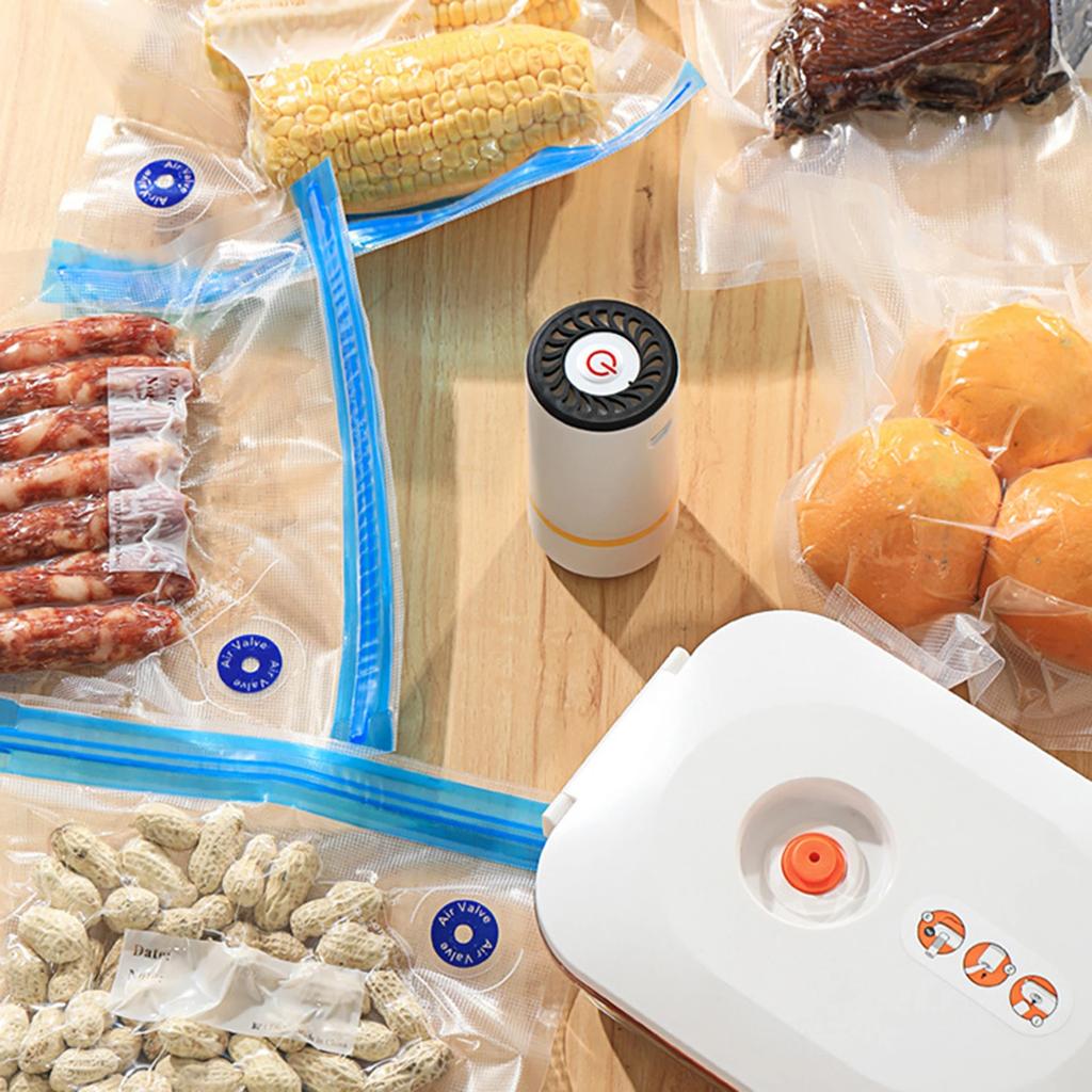 Reusable Vacuum Food Storage Bag Zipper Bag Set USB Electric Pump Vacuum Sealing Bag and Manual Pump Vacuum Bag