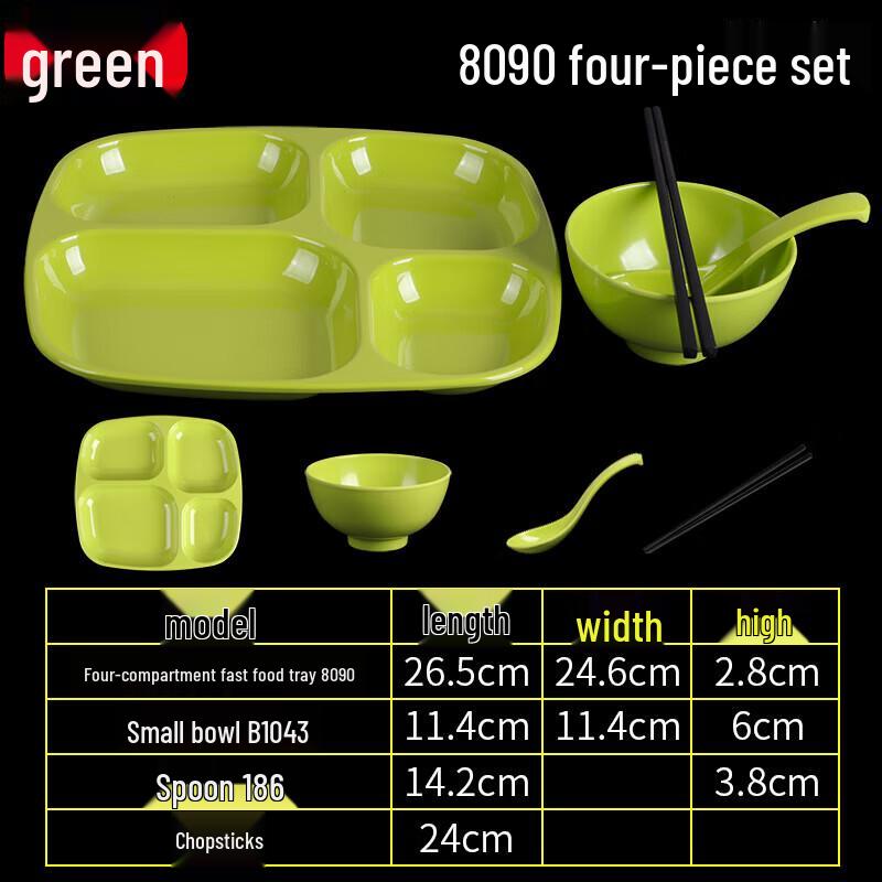 Melamine Divided Dining Tray