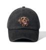 Dog Head Baseball Cap Trendy Brand Heavy Industry Washing Black Old Animal Embroidery Cap Children's Four Seasons Men