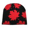 Jacquard Men'S And Women'S Cold-Proof Knitted Hats Women'S Autumn And Winter Warm Canadian Red Maple Leaf Wool Hats