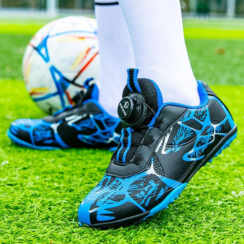 Football Shoes Children's Summer Breathable Rotary Button Boys Girls Boys Elementary School Training Shoes