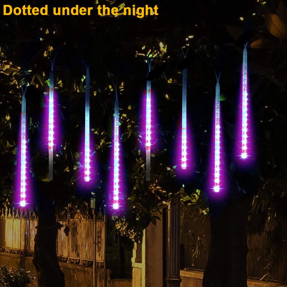 

Партия светодиодные огни Душ Дождь Xmas Tree Garden Открытый фиолетовый