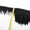 1Meters White Black Pheasant Feathers On Tape Ribbon Turkey Ostrich Fringe Feather Trim Goose Marabou Sewing Clothes DIY Plumes
