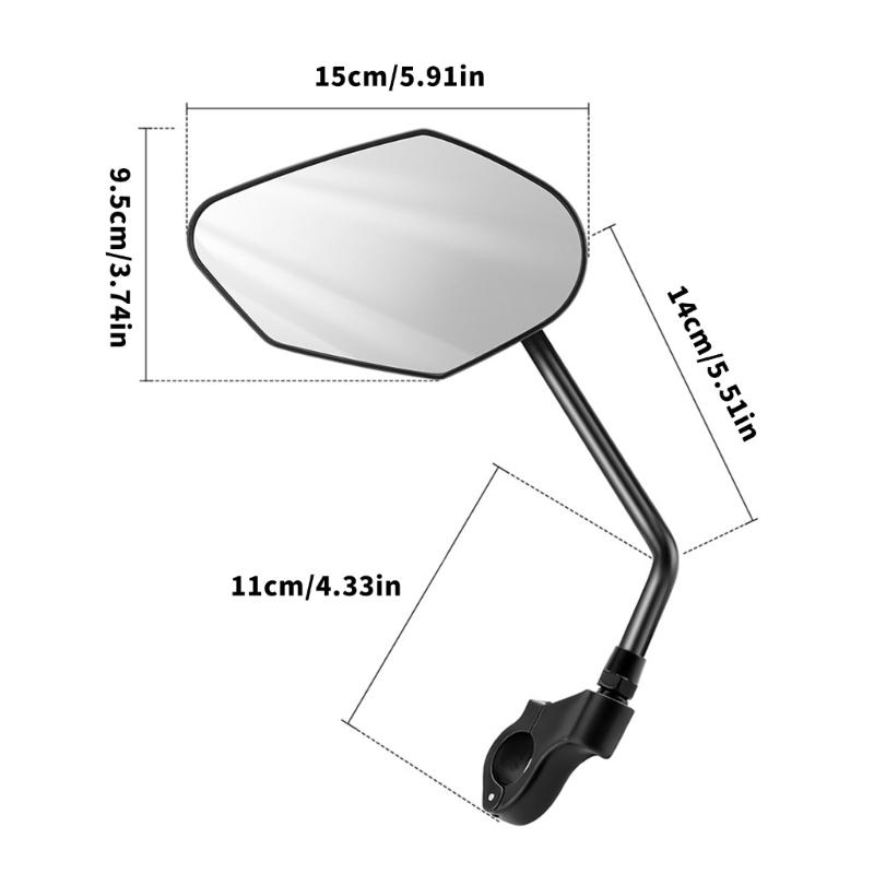 Bicycles 360 Degree Rotatable Handlebars Rearview Reflector Safety Mirror Adjustable Handlebar Bikes Rear View Mirror