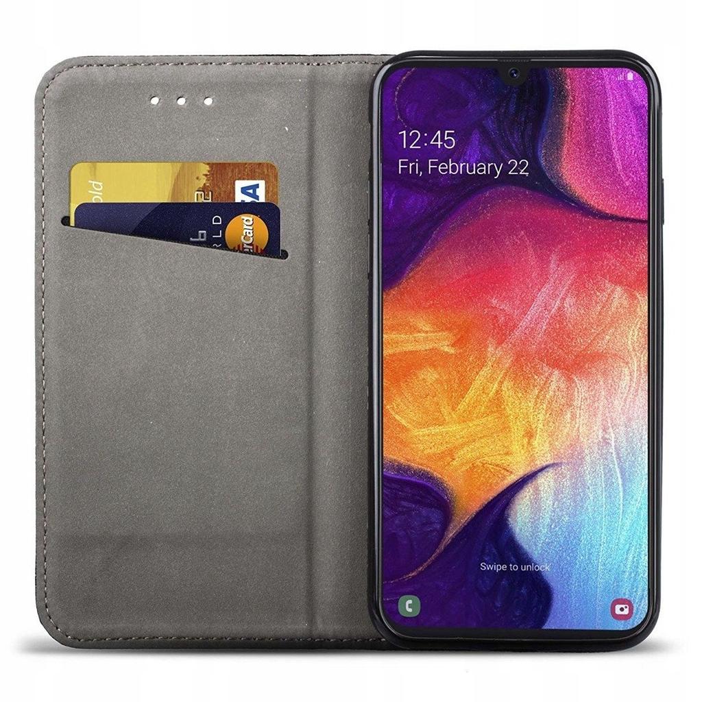 Case for SAMSUNG J6 2018 CLOSED SMART BOOK MAGNET CASE BLACK+GLASS