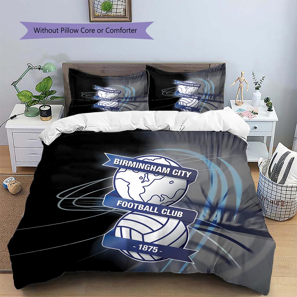 Birmingham City Football Club logoPattern Bedding,Quilt Set Quilt Cover Pillowcase Home Birthday Gift (1 * Duvet Cover + 2 * Pillowcase, Without Core)