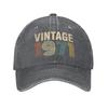 Punk Unisex Cotton Vintage 1971 Baseball Cap Adult 52th Birthday 52 Years Gift Adjustable Dad Hat for Unisex Women Sun Protection