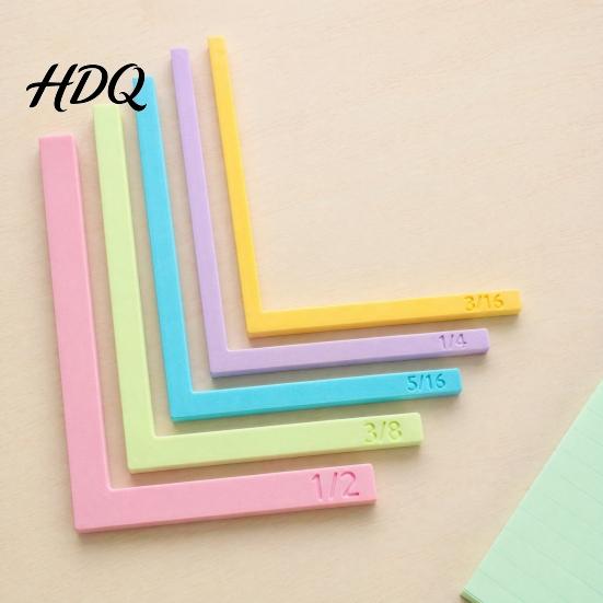 Precision Layering Guide for Scrapbooks 5 Pcs Paper Crafting Alignment Guides with Storage Case Matting Easy-to-read Template Spacers Color-Coded