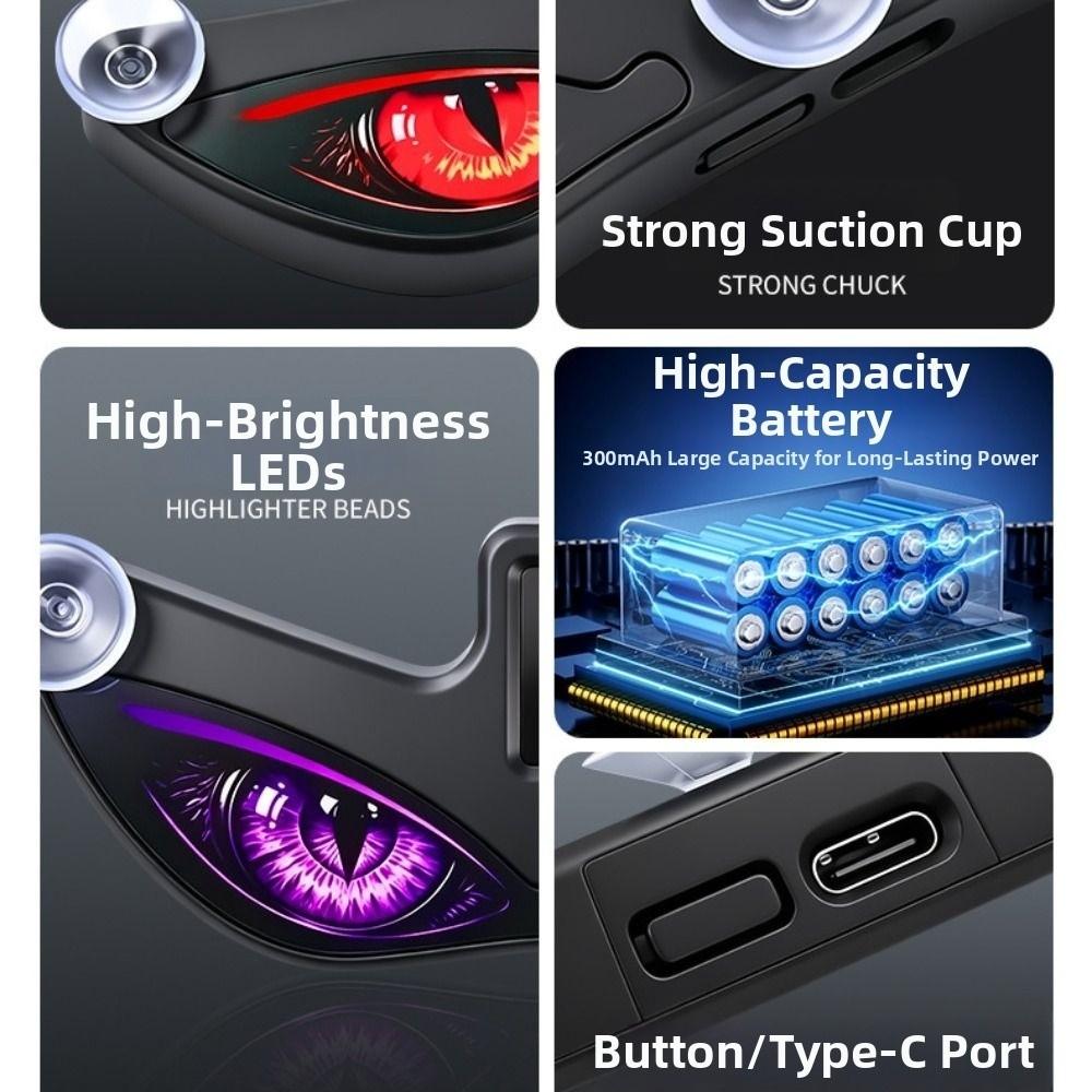 Creative Car Demon Eye Light Suction Cup Installation LED Atmosphere Light Universal