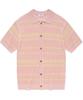 Striped Crochet Half Knit Pink