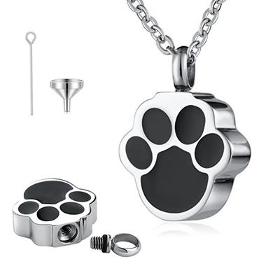 New Create Beautiful Memories Forever with This Exquisite and Elegant Paw Print Necklace - Cherish Your Beloved Pet with a Heart