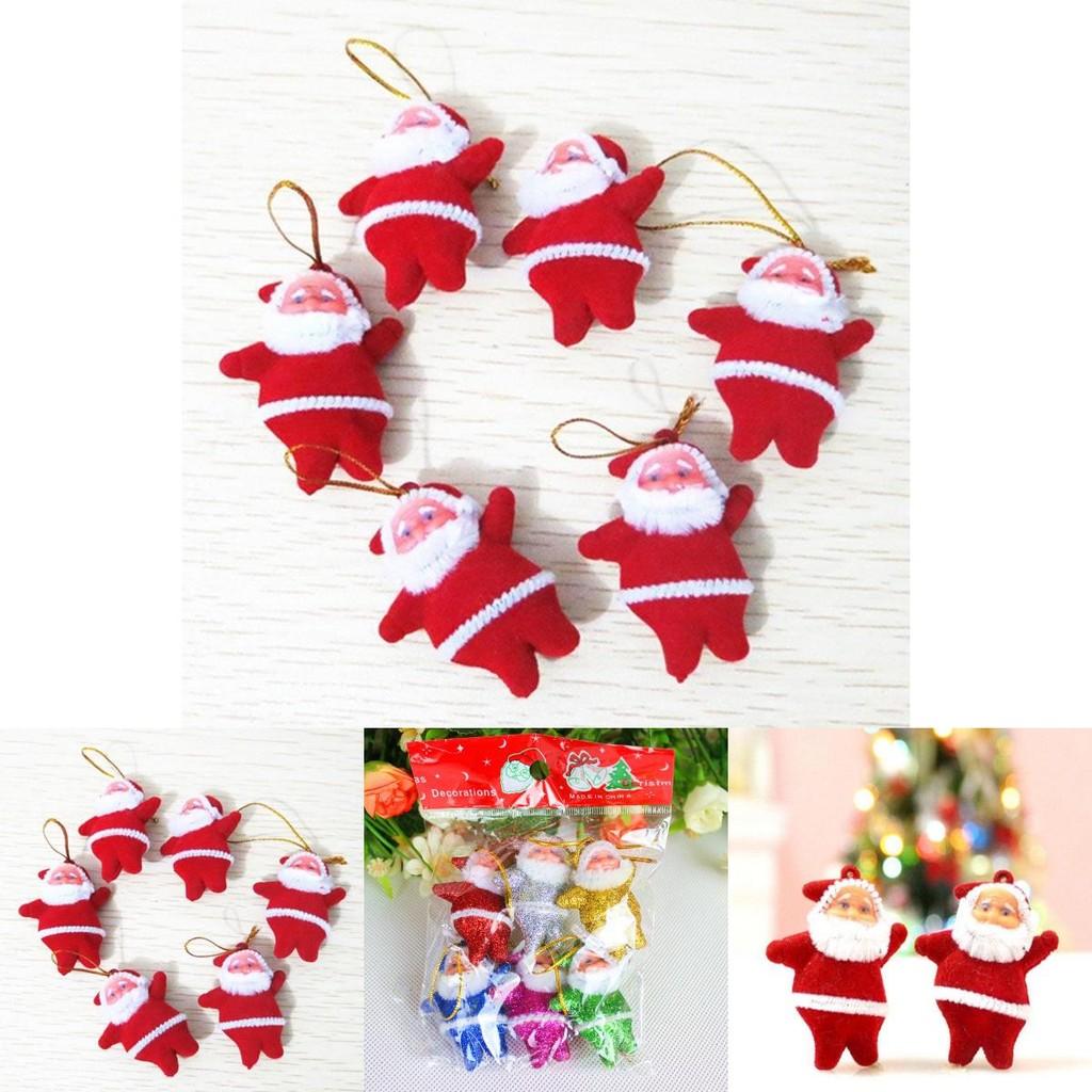 Mini Red Santa Claus Figurines Set Of Six Perfect For Festive Christmas Decorations