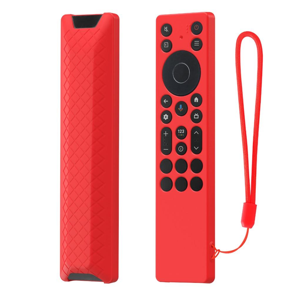 

New Silicone Protective Case with Lanyard Shockproof Remote Controller Cover Protector Soft Shell for TCL RC923A/RC813A червоний