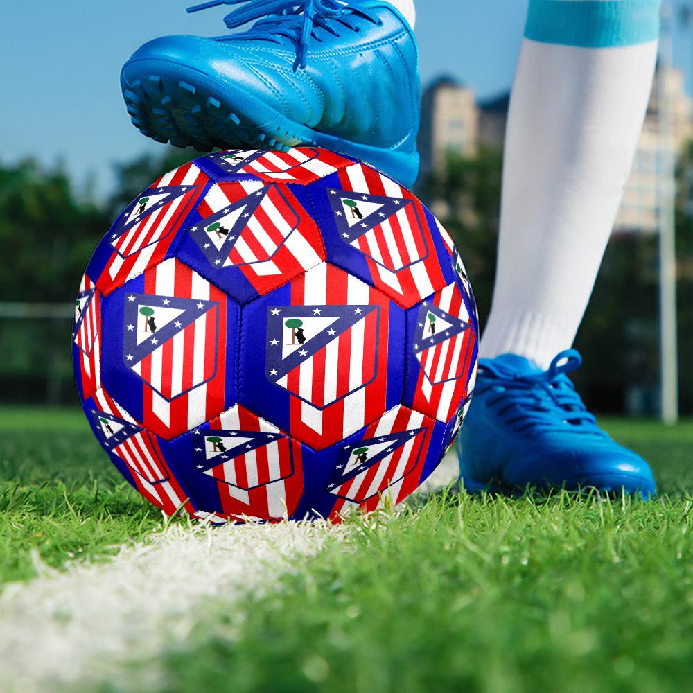 Atletico Football Club Printed Size 5 Soccer Balls, High-Quality, Anti-Slip, Protective Football, A Unique Gift , Birthdays, Christmas Gifts