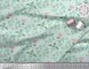 Soimoi Green Japan Crepe Satin Fabric Swan & Moroccan Damask Print Fabric by the Metre 42 Inch