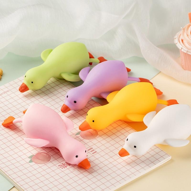 Adorable Duck Shaped Adorable Sensory Toy For Stress Anxiety Relief Safe Durable Silicone Material Kids Adults Gift