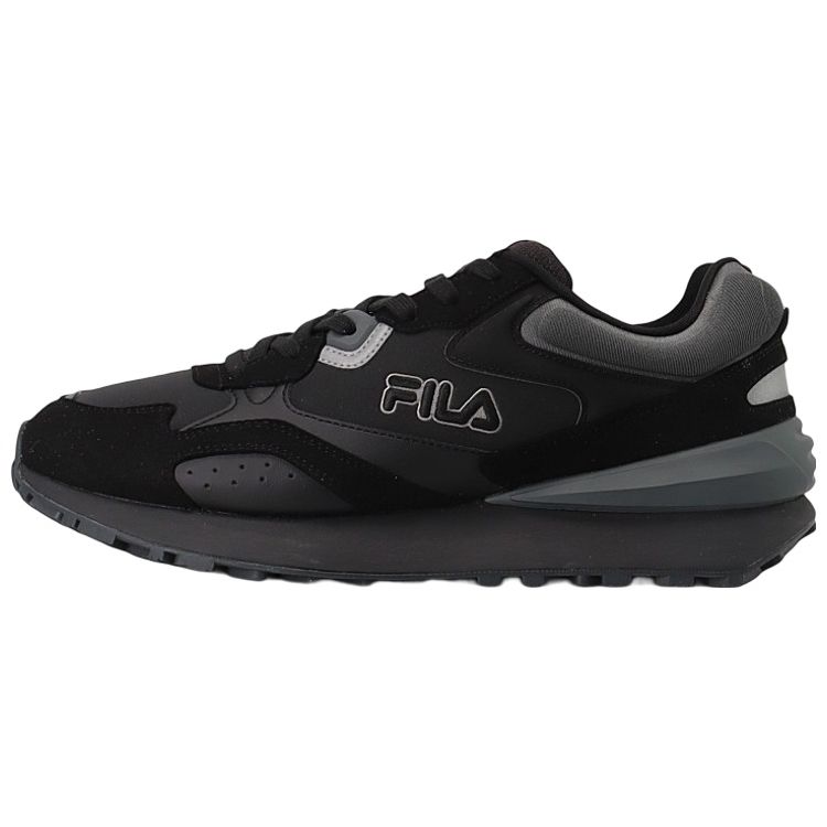 Fila Heritage Running Comfortable Retro Synthetic Leather Suede Low Top Running Shoes Men Sneaker Black Antarctic-Gray F12M141114FBD